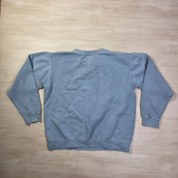Taylor Swift Folklore Sweatshirt Womens Medium Blue Album Stars Scars Crewneck - Picture 2 of 9